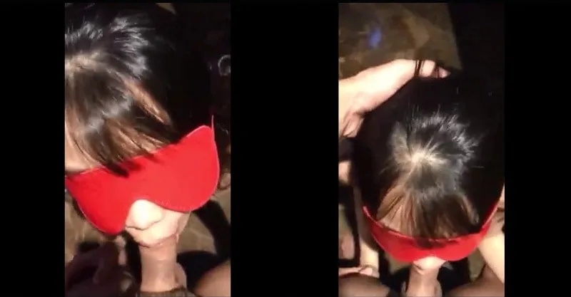 Bịt mắt em mút lút cán